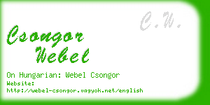csongor webel business card